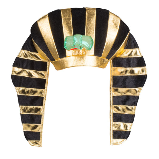 Coiffe Pharaon Égyptien Or et Noir - Accessoire Déguisement