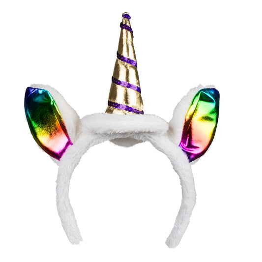 Serre-tête Licorne Irisée - Cornes & Oreilles Pailletées