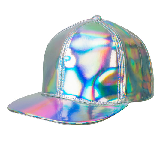 Casquette Holographique Arc-en-ciel Brillante pour Adulte