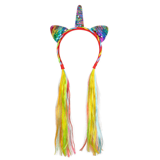 Serre-tête Licorne Paillettes UV Blacklight Multicolore