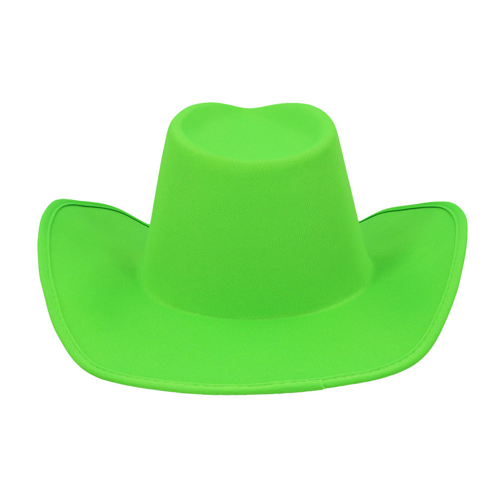 Chapeau Cowboy Vert Fluo Phosphorescent UV Blacklight