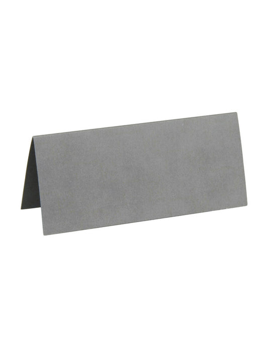 10 Marque-places rectangulaires argentés 3 x 7 cm