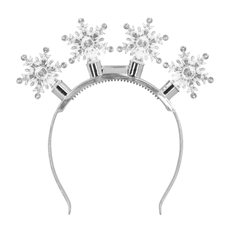 Serre-tête Flocons LED - 3 modes lumière Noël