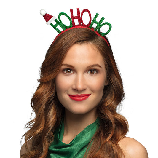 Serre-tête HO HO HO Noël - Accessoire de Fête Paillettes