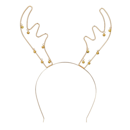 Cornes de Renne Élégantes avec Perles Dorées - Accessoire Fête