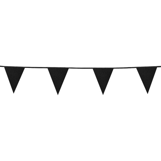 Banderole Fanions Noirs 16cm - Décoration Fête Anniversaire