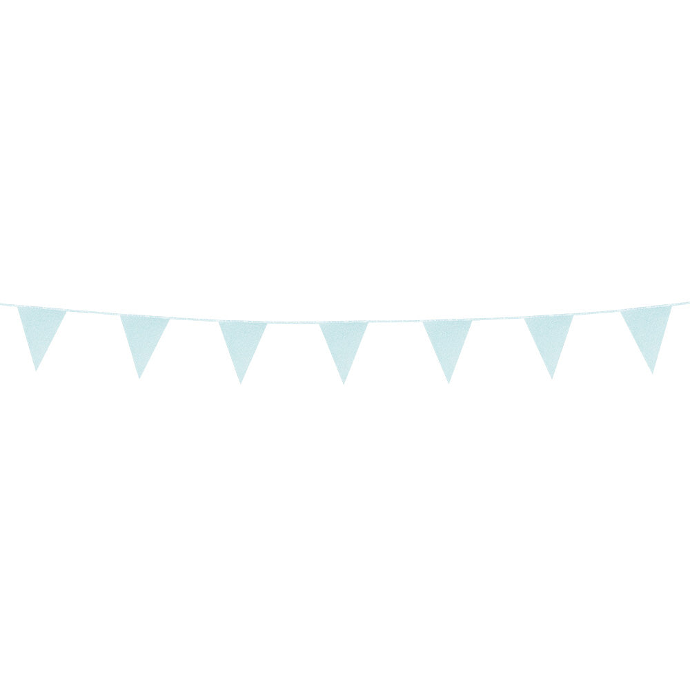 Guirlande de Fanions Turquoise Paillettes - 4m de Décoration