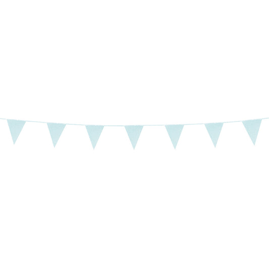 Guirlande de Fanions Turquoise Paillettes - 4m de Décoration