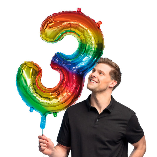 Ballon Chiffre 5 Arc-en-Ciel Géant 93cm - Fête Colorée