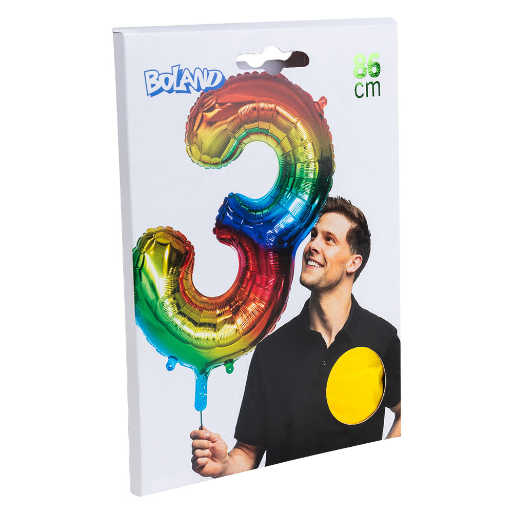 Ballon Chiffre 5 Arc-en-Ciel Géant 93cm - Fête Colorée