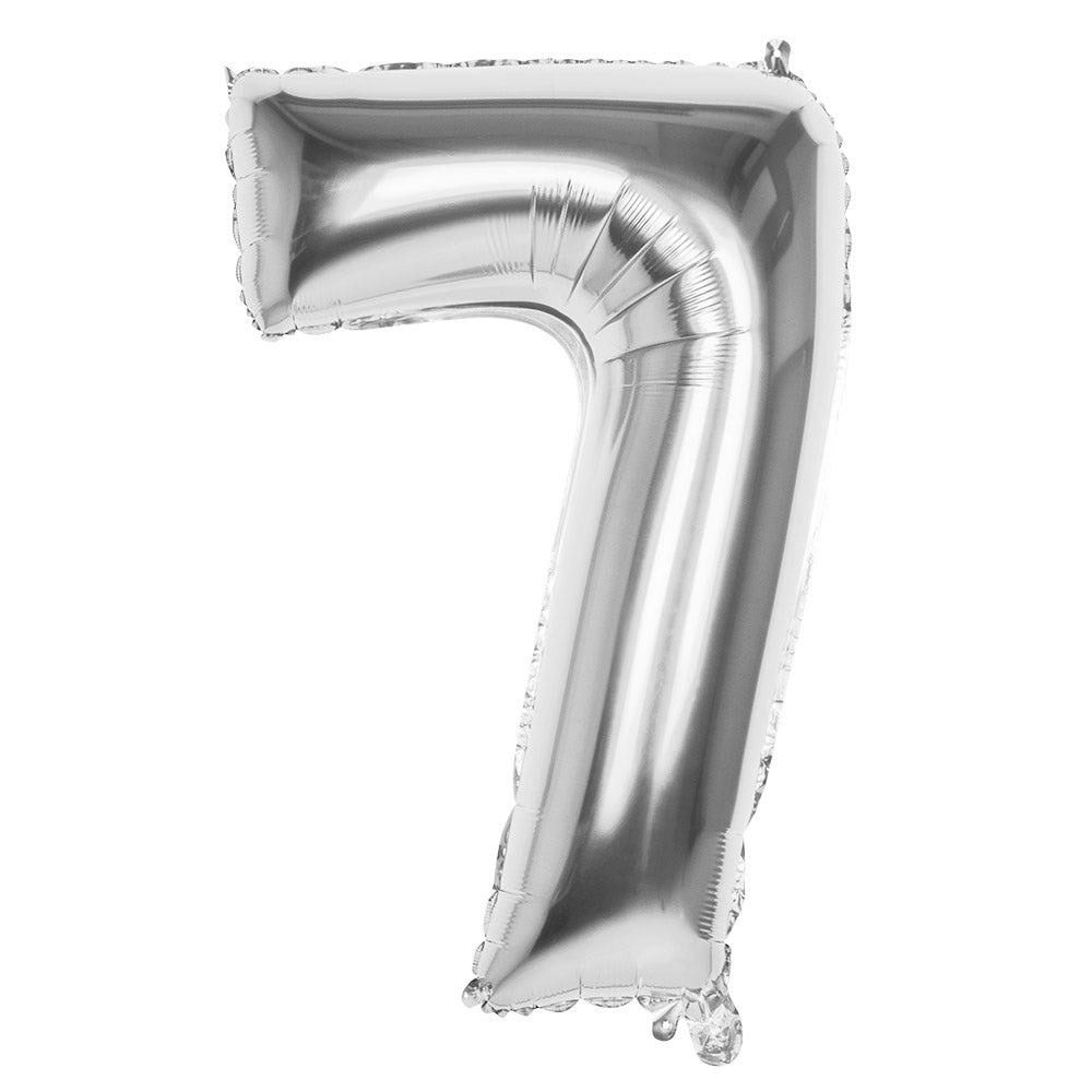 Ballon Chiffre 7 Argent Géant - Décoration Fête