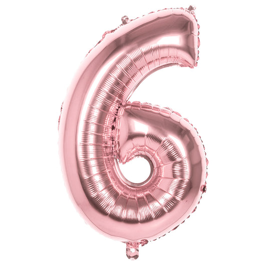 Ballon Chiffre 6 Rose Gold Géant - Décoration Fête
