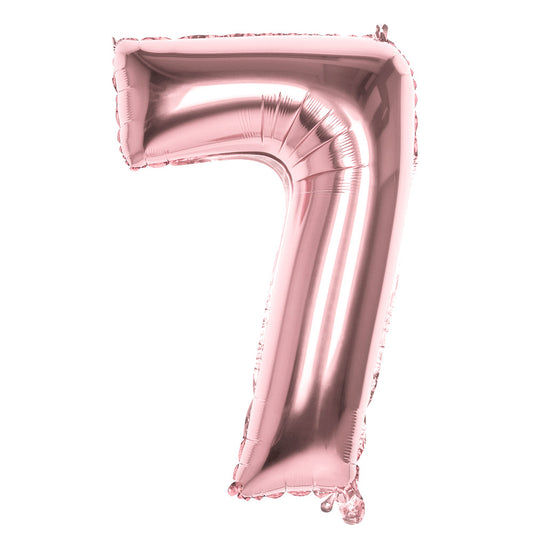 Ballon Chiffre 7 Rose Gold Géant 86cm - Fête et Anniversaire