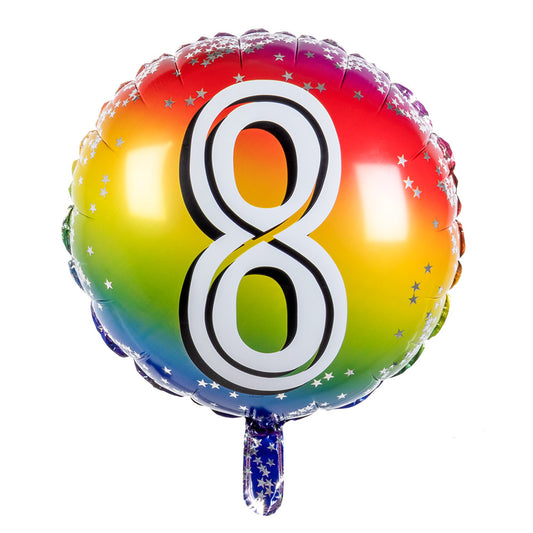 Ballon Chiffre 8 Arc-en-ciel - Décoration Fête & Anniversaire