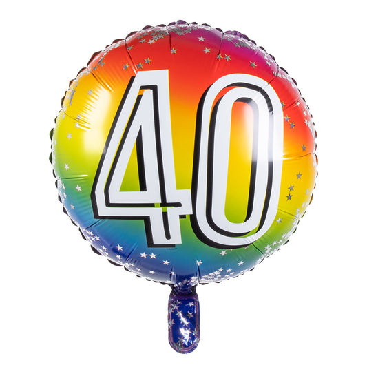 Ballon Hélium Anniversaire 40 Ans Arc-en-Ciel Géant