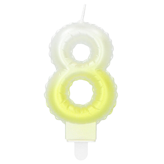 Bougies Chiffre 8 Colorées - Gâteau Anniversaire