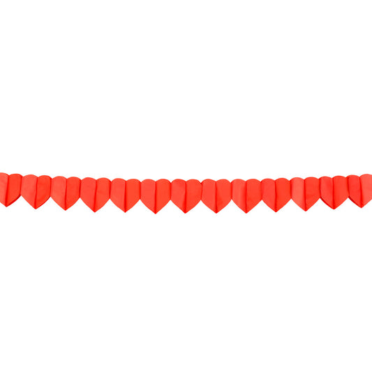 Guirlande de Cœurs Rouges 4m - Décoration Saint-Valentin