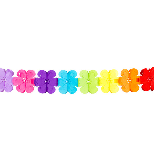 Guirlande Fleurs Colorées 4m - Décoration Fête Multicolore