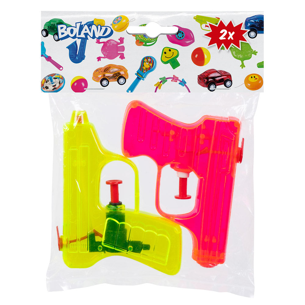 Pistolets à Eau Transparents Fluo - 2 Pack pour Fêtes