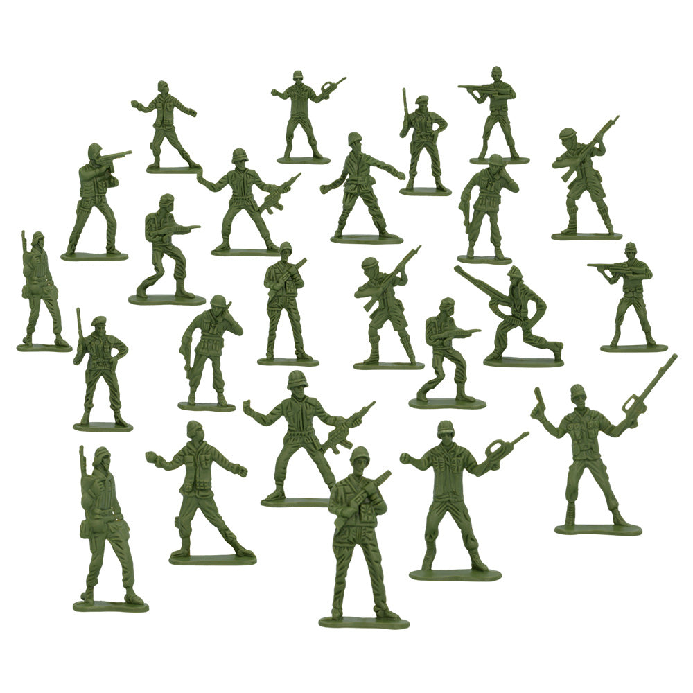 Figurines Soldats Verts 48 Pièces - Jeu Militaire Classique