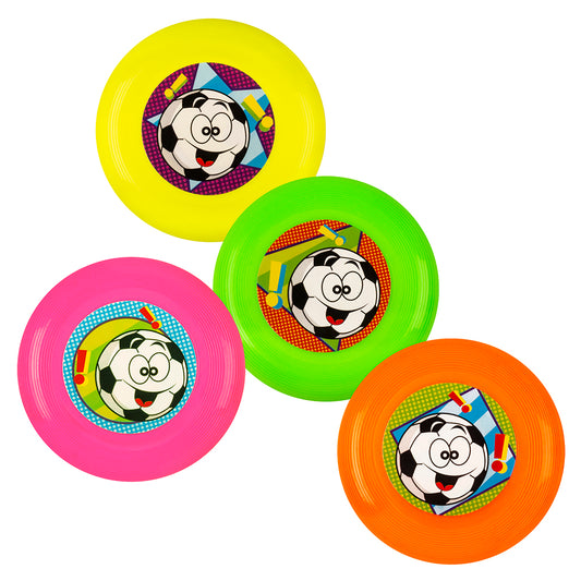 Frisbee Ballon Foot Rigolo - 4 Couleurs Fluo Amusantes