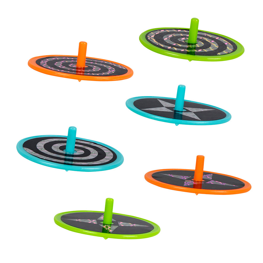 Jeu de Toupies Magnétiques Colorées - 6 Toupies Brillantes