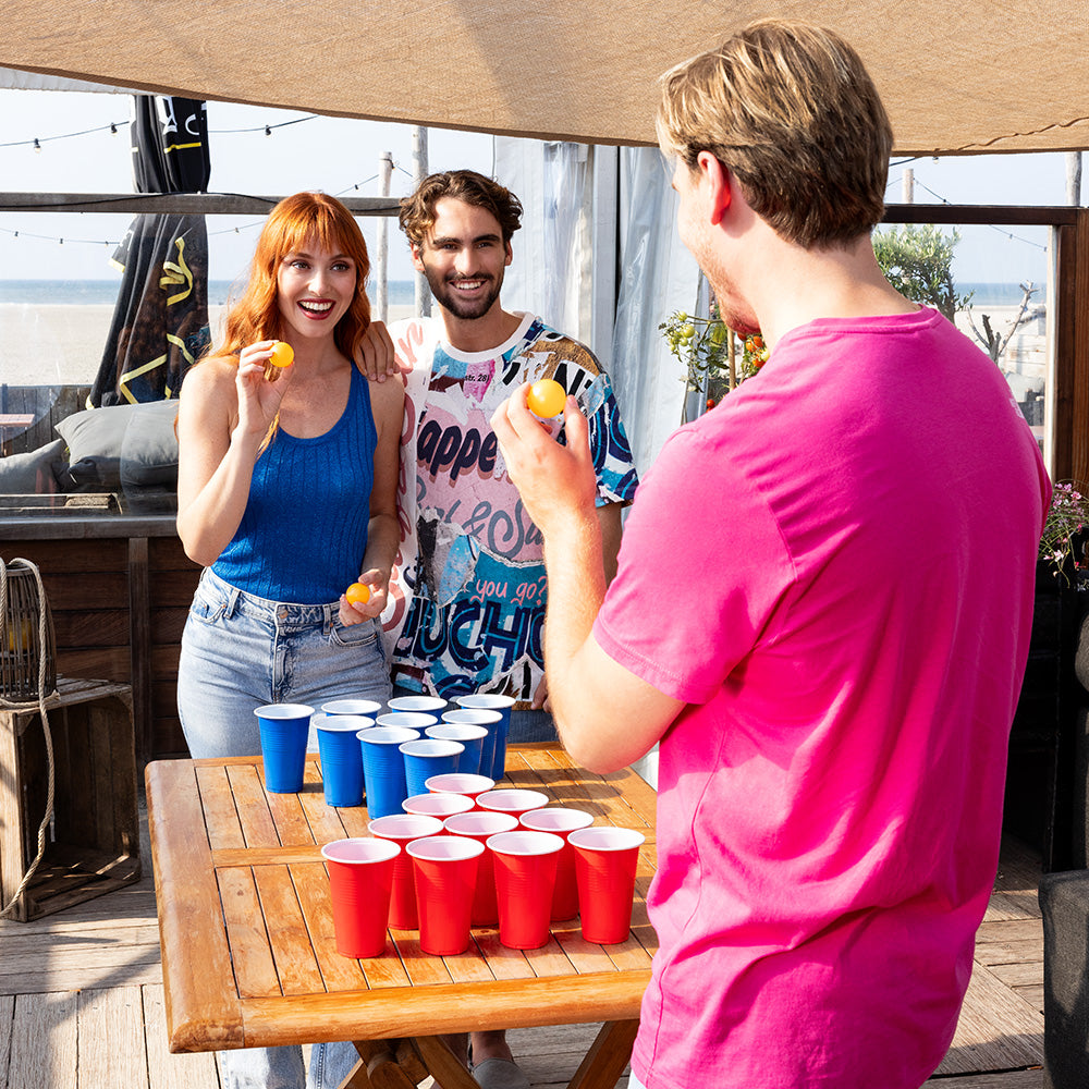 Jeu Beer Pong Américain 22 Gobelets + 4 Balles Ping-Pong