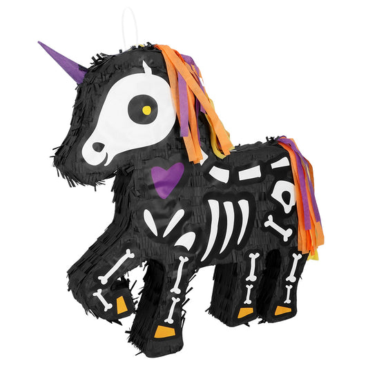 Pinata Squelette Licorne Halloween - Décoration Festive Noire