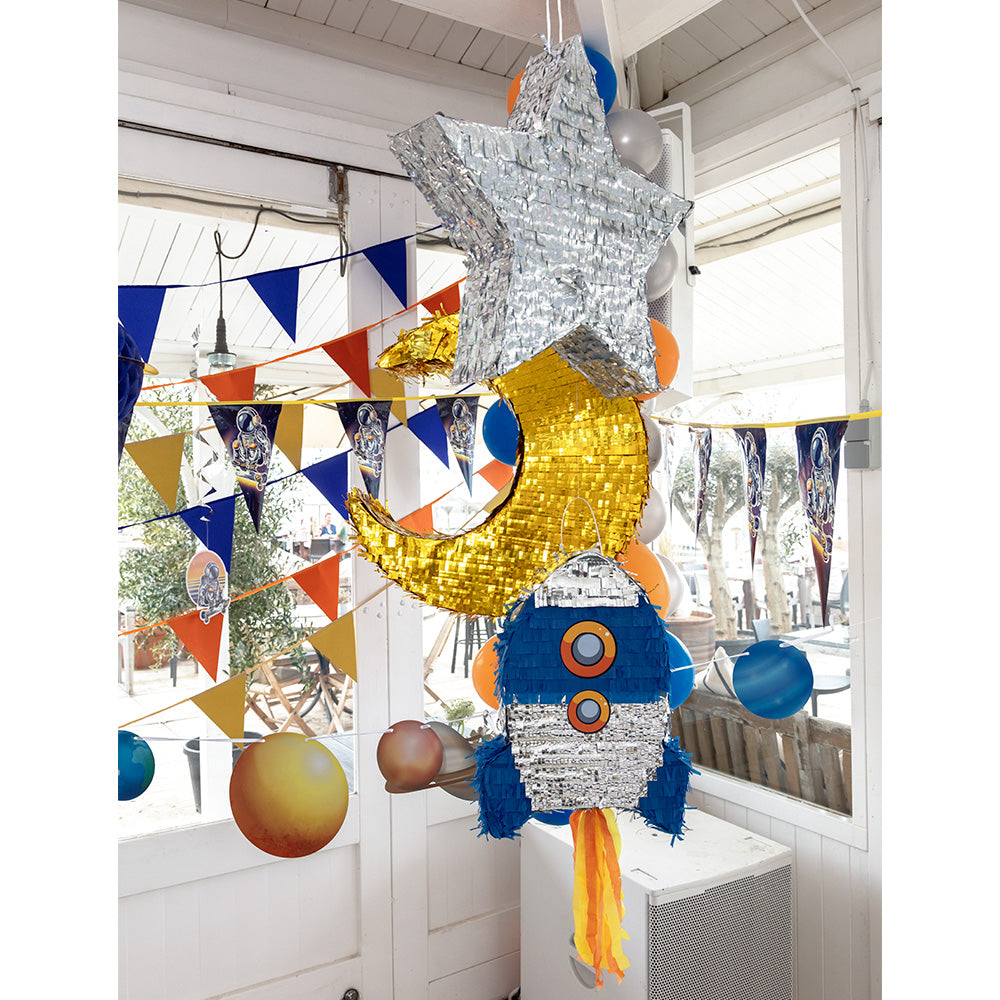 Piñata Étoile Scintillante Bleu - Décoration Fête Réussie