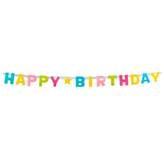 Guirlande Happy Birthday Multicolore - Décoration Fête