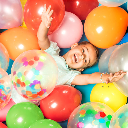 Ballon Transparent Confettis Colorés - Décoration Fête Anniversaire