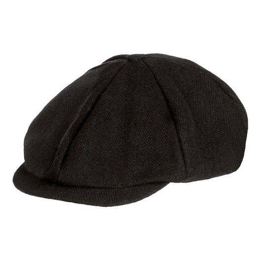 Casquette gavroche noire - Chapeau style années 20 elegant