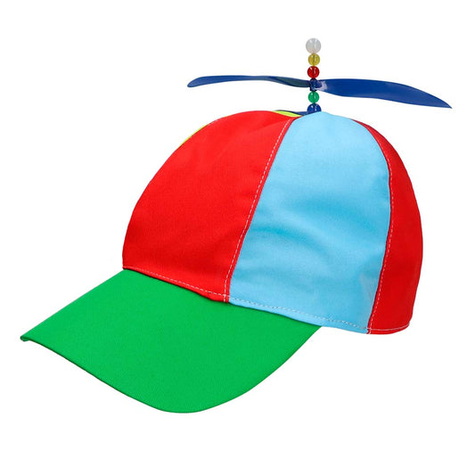 Casquette Hélicoptère Multicolore avec Hélices - Accessoire Fête