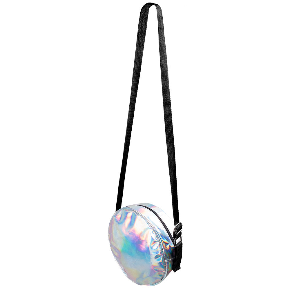 Sac à bandoulière holographique rond - Accessoire festival futuriste