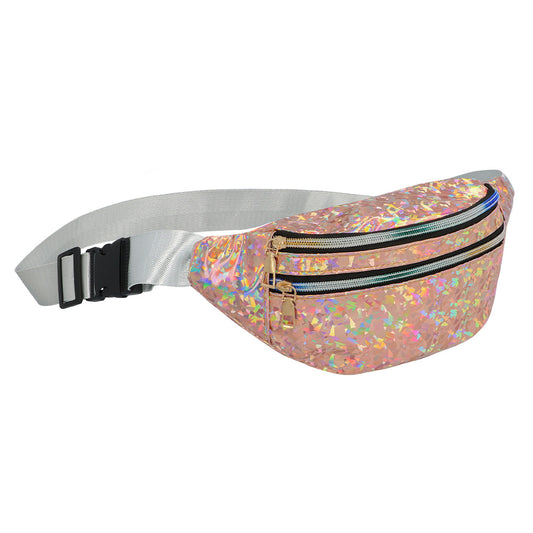 Sac Banane Paillettes Multicolores Disco - Accessoire de Fête