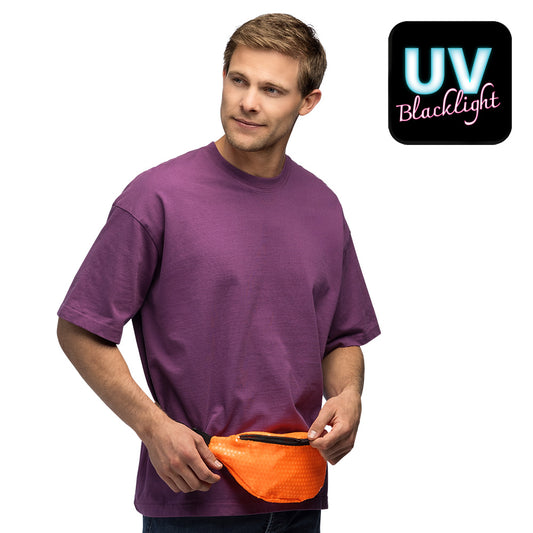 Banane Rétro Fluo Orange - Accessoire Années 80 UV Blacklight