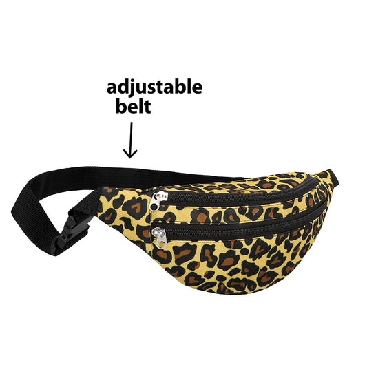 Sac Banane Léopard Doré avec Ceinture Ajustable