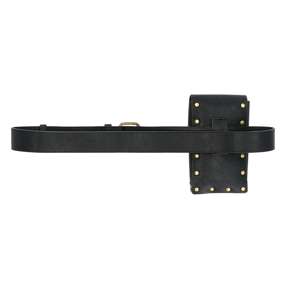 Ceinture Médiévale Noire avec Sacoche - Accessoire Déguisement