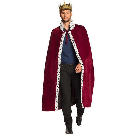 Cape de Roi 140 cm - Déguisement Royal Luxe avec Col à Pois