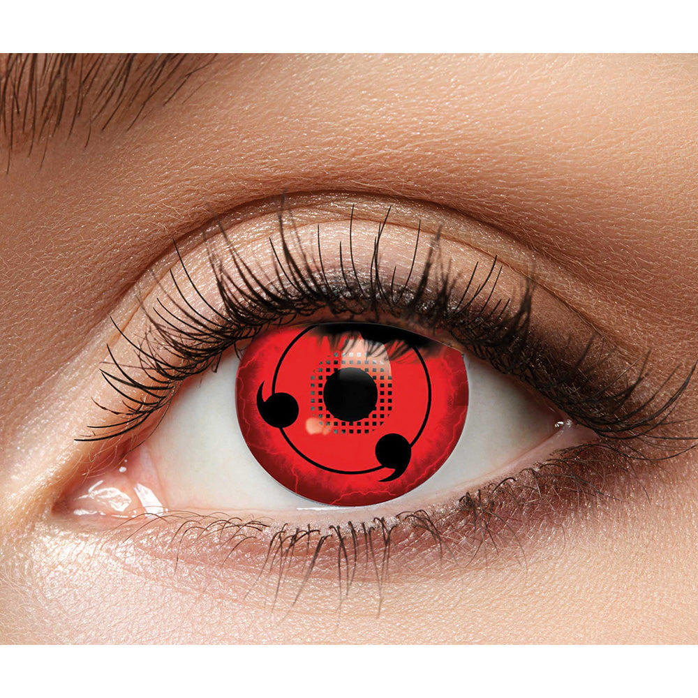 Lentilles de Contact Sharingan Rouge - Cosplay Naruto