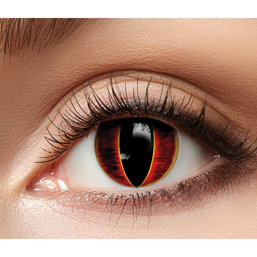 Lentilles de Contact Yeux de Dragon Rouge - Déguisement Fantasy