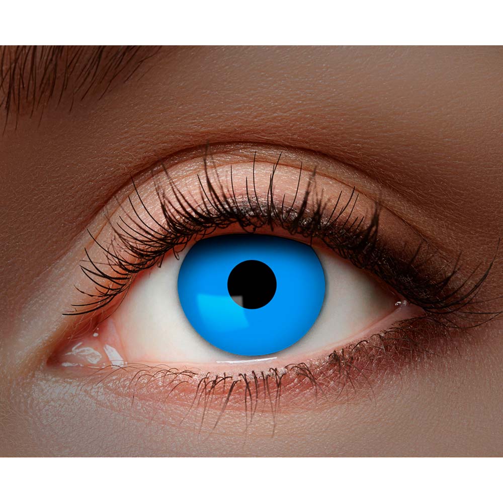 Lentilles de Contact UV Bleu Electrique - Effet Blacklight