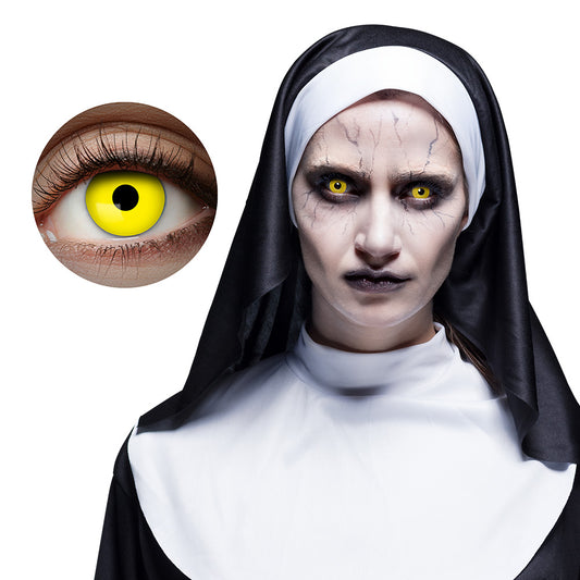 Lentilles Jaunes Horrifiantes Démon - Accessoire Halloween