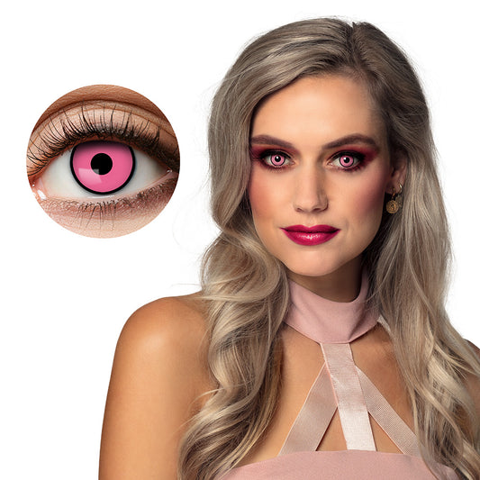 Lentilles de Contact Rose Bonbon - Effet Yeux Roses 1 Semaine