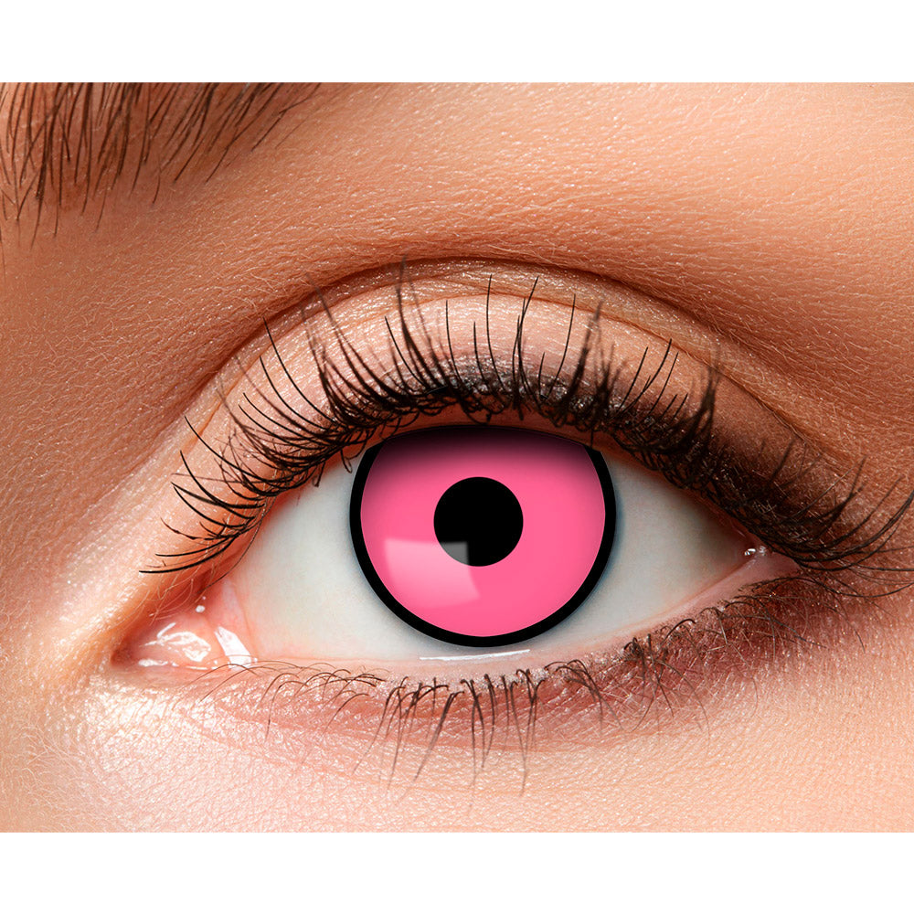 Lentilles de Contact Rose Bonbon - Effet Yeux Roses 1 Semaine
