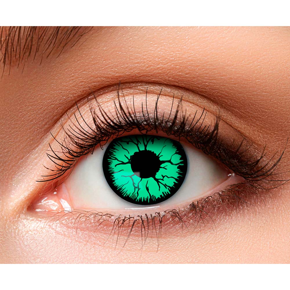 Lentilles de Contact Verts Horrifiques - Effet Démon