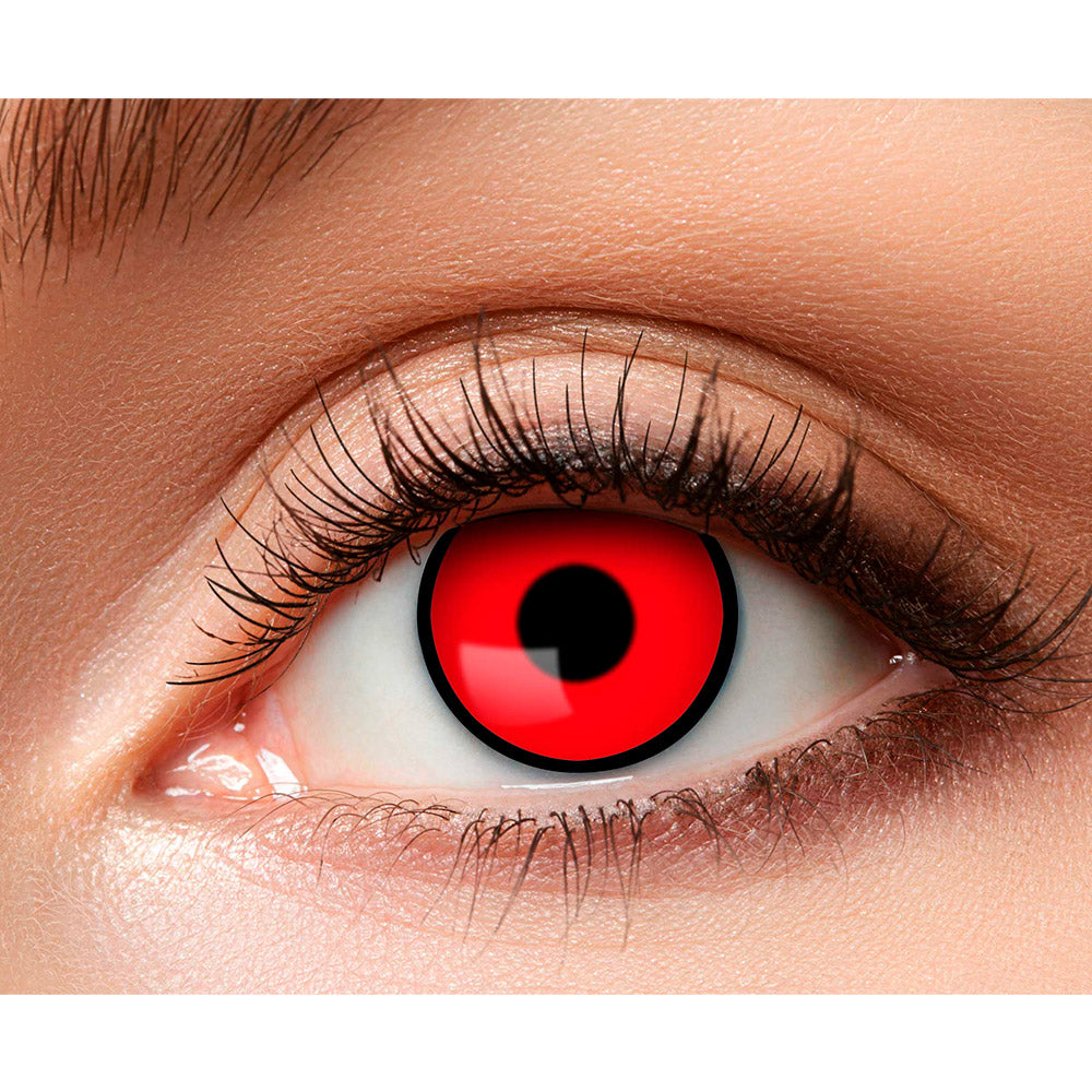 Lentilles de Contact Rouges Vampire - Yeux Rouges Intenses 1 Semaine