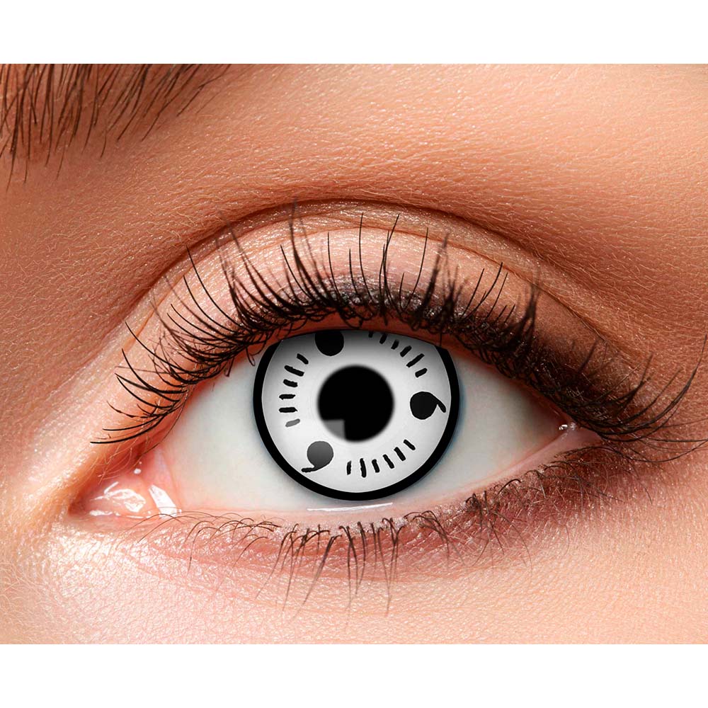 Lentilles de Contact Fantôme Blanc - Maquillage Halloween Effrayant
