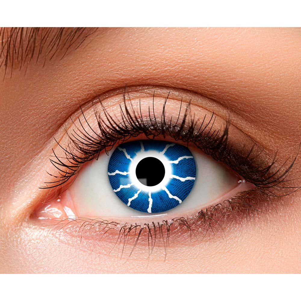 Lentilles Bleu Électrique Fantaisie - Effet Surnaturel 1 Semaine