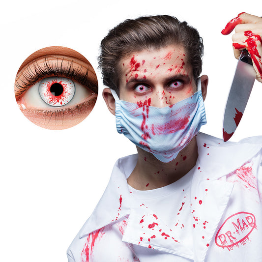 Lentilles de Contact Vampire Zombie Yeux Rouges 1 Semaine